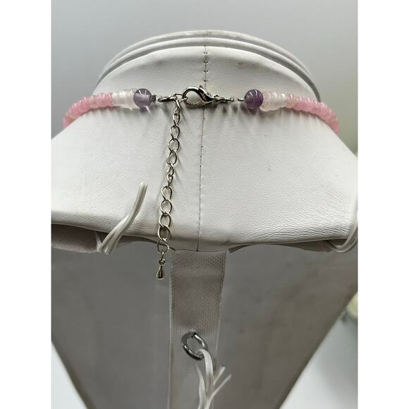 Cherry Quartz &
Clear Quartz Chip Bead
Statement Necklace Pink Coral
Gemstone - Picture 13 of 13